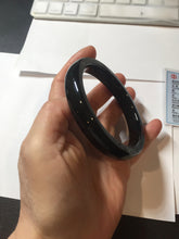 Load image into Gallery viewer, 62.8mm 100% Natural dark green/black meteorite Stellar Night sky square nephrite bangle HN87-7594

