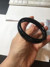 Load image into Gallery viewer, 62.8mm 100% Natural dark green/black meteorite Stellar Night sky square nephrite bangle HN87-7594
