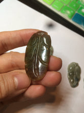 Load image into Gallery viewer, 100% natural type A yellow/purple jadeite jade leaf pendant necklace group AZ99
