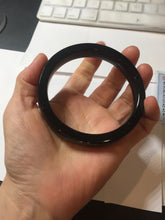 Load image into Gallery viewer, 62.8mm 100% Natural dark green/black meteorite Stellar Night sky square nephrite bangle HN87-7594
