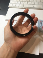 Load image into Gallery viewer, 62.8mm 100% Natural dark green/black meteorite Stellar Night sky square nephrite bangle HN87-7594
