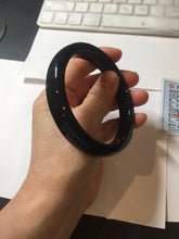 Load image into Gallery viewer, 62.8mm 100% Natural dark green/black meteorite Stellar Night sky square nephrite bangle HN87-7594
