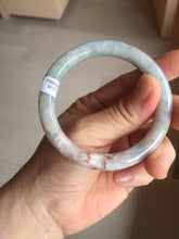 Load image into Gallery viewer, 53.3mm Certified 100% Natural Type A Light Green Purple Red Gray A Red Earth Plateau Round Cut Jadeite Jade Bangle PH203-6213
