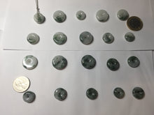 Load image into Gallery viewer, Type A 100% Natural dark green white forest Jadeite Safety Guardian Button donuts pendant BG206
