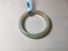Load image into Gallery viewer, 56.8mm certificated Type A 100% Natural sunny green/white/brown Jadeite Jade bangle E48-3335
