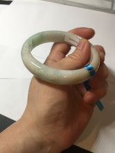 Load image into Gallery viewer, 56.8mm certificated Type A 100% Natural sunny green/white/brown Jadeite Jade bangle E48-3335
