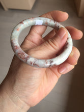 Load image into Gallery viewer, 53.3mm Certified 100% Natural Type A Light Green Purple Red Gray A Red Earth Plateau Round Cut Jadeite Jade Bangle PH203-6213
