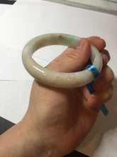 Load image into Gallery viewer, 56.8mm certificated Type A 100% Natural sunny green/white/brown Jadeite Jade bangle E48-3335
