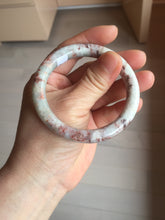 Load image into Gallery viewer, 53.3mm Certified 100% Natural Type A Light Green Purple Red Gray A Red Earth Plateau Round Cut Jadeite Jade Bangle PH203-6213

