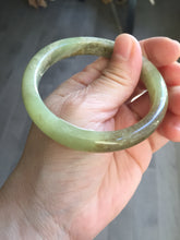 Load image into Gallery viewer, 55.5mm Certified Type A 100% Natural green yellow/sugar brown flying dandelions nephrite Jade bangle HN54-0476
