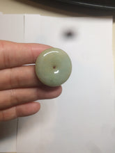 Load image into Gallery viewer, Type A 100% Natural icy green/yellow Jadeite Jade safety Guardian donut Pendant group A123
