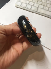 Load image into Gallery viewer, 61mm 100% Natural dark green/black meteorite Stellar Night sky nephrite bangle HN89-1022
