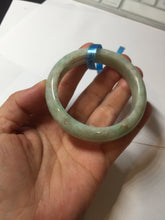 Load image into Gallery viewer, 51.8mm Certified type A 100% Natural sunny green Jadeite Jade bangle E45-0216
