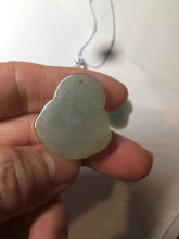 Load image into Gallery viewer, 100% Natural type A dark green/gray happy buddha jadeite Jade pendant necklace group BG8

