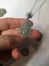 Load image into Gallery viewer, 100% Natural type A dark green/gray happy buddha jadeite Jade pendant necklace group BG8
