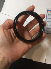 Load image into Gallery viewer, 61.2mm 100% Natural dark green/black meteorite Stellar Night sky nephrite bangle HN91-1026

