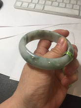 Load image into Gallery viewer, 55.6mm certified 100% natural Type A light green yellow jadeite jade bangle F179-3085
