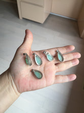 Load image into Gallery viewer, 100% natural type A sunny green jadeite jade water drop pendant necklace group PA111
