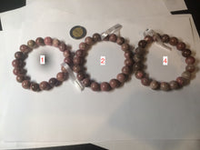 Load image into Gallery viewer, 10-10.3mm 100% natural pink/black rose stone (Rhodonite) bracelet SY41
