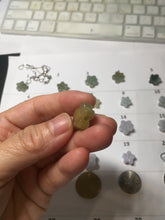 Load image into Gallery viewer, Type A 100% Natural light green/white/purple jadeite Jade flower Pendant group PC223
