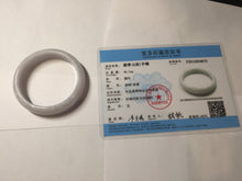 Load image into Gallery viewer, 51.5mm certified 100% Natural type A light purple white Jadeite Jade bangle PA245-4673
