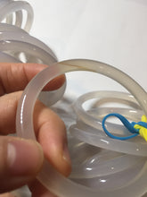 Load image into Gallery viewer, 54.4-59mm 100% natural clear/white/beigh/pale pin/yellow/brown slim agate bangle group MN1 Add on item.
