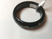 Load image into Gallery viewer, 57.5mm 100% Natural dark green/black meteorite Stellar Night sky broad style nephrite Jade bangle HF109-0066
