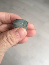 Load image into Gallery viewer, 20mm 100% Natural icy watery light green clear jadeite Jade Safety Guardian Button (donut) Pendant BK106
