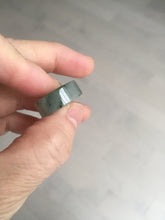 Load image into Gallery viewer, 20mm 100% Natural icy watery light green clear jadeite Jade Safety Guardian Button (donut) Pendant BK106
