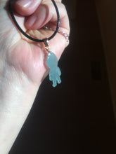 Load image into Gallery viewer, 100% natural type A icy watery light green blue gray Guatemala jadeite little alien hero pendant PE26
