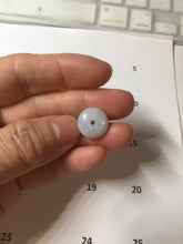 Load image into Gallery viewer, 14mm Type A 100% Natural purple/gray Abacus-Bead Peace and Safety Guardian Donuts Buckle jadeite Pendant group  PH115-1
