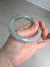 Load image into Gallery viewer, 53mm 100% natural certified dark green/gray jadeite jade bangle BM53-8655
