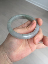 Load image into Gallery viewer, 53mm 100% natural certified dark green/gray jadeite jade bangle BM53-8655
