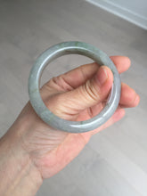Load image into Gallery viewer, 53mm 100% natural certified dark green/gray jadeite jade bangle BM53-8655
