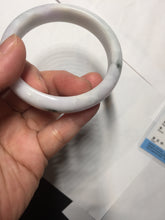 Load image into Gallery viewer, 54.8mm certified 100% natural Type A dark green/purple/white with green floating flowers jadeite jade bangle PB232-2827
