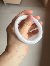 Load image into Gallery viewer, 56mm Certified Type A 100% Natural light purple white round cut Jadeite bangle PA109-6573
