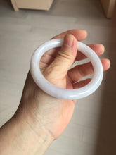 Load image into Gallery viewer, 56mm Certified Type A 100% Natural light purple white round cut Jadeite bangle PA109-6573
