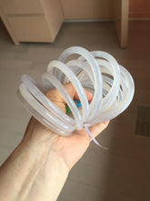 Load image into Gallery viewer, 54.4-59mm 100% natural clear/white/beigh/pale pin/yellow/brown slim agate bangle group MN1 Add on item.
