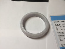 Load image into Gallery viewer, 51.5mm certified 100% Natural type A light purple white Jadeite Jade bangle PA245-4673

