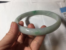 Load image into Gallery viewer, 80mm certified Type A 100% Natural synny green purple yellow(FU LU SHOU 福禄寿) plus size Jadeite Jade bangle BG212-5428
