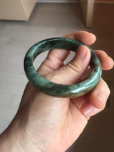Load image into Gallery viewer, 52.7mm Certified Type A 100% Natural brown oily dark green(老油青) gray black Jadeite Jade bangle PC218-6231
