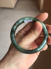 Load image into Gallery viewer, 52.7mm Certified Type A 100% Natural brown oily dark green(老油青) gray black Jadeite Jade bangle PC218-6231
