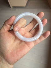 Load image into Gallery viewer, 56mm Certified Type A 100% Natural light purple white round cut Jadeite bangle PA109-6573
