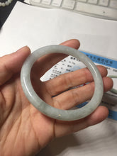 Load image into Gallery viewer, 58mm certified 100% natural Type A light green round cut jadeite jade bangle BP163-2778
