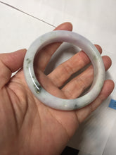 Load image into Gallery viewer, 56.7mm certified 100% natural Type A dark green/purple/white with green floating flowers jadeite jade bangle PB233-2826
