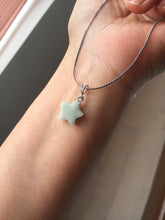 Load image into Gallery viewer, Type A 100% Natural light green/white jadeite Jade star Pendant necklace group F135 Add on item
