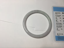 Load image into Gallery viewer, 55mm certified 100% natural Type A light green white purple round cut jadeite jade bangle BS43-4530
