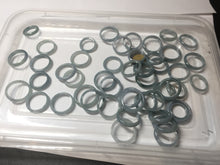 Load image into Gallery viewer, 100% natural type A green/blue/purple Guatemala jadeite jade band ring group AT111
