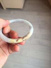 Load image into Gallery viewer, 54mm certified 100% natural Type A light yellow/white/purple/black(Wuji) round cut jadeite jade bangle BS9-9567

