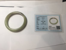 Load image into Gallery viewer, 55.5mm Certified Type A 100% Natural green yellow/sugar brown flying dandelions nephrite Jade bangle HN52-0472
